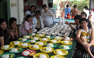 Students preparing lunch had a short photo shoot.