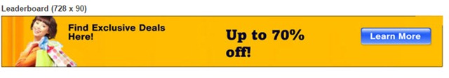 Example Advertisement Top banner ad unit