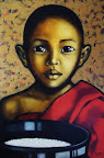 "I am a samanera" 60х90 (oil/acrylic on canvas)