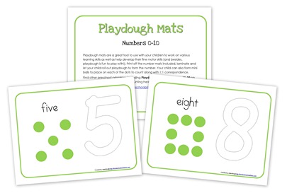 Numbers Playdough Mats Numbers Playdough Mats