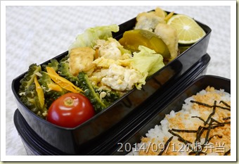 ゴーヤチャンプル弁当(2014/09/12)