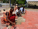 Travaux de finition du boulevard du 30 juin à Kinshasa. Radio Okapi/ Ph. John Bompengo