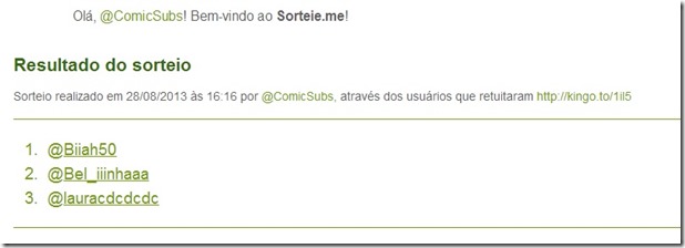 Sorteio PLL Sorteio PLL