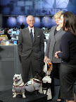 Smile Sharkey - we're on air!  Charles Koppelman - chairman of MSLO and Martha, being interviewed by Michelle Caruso-Cabrera - Power Lunch co-anchor