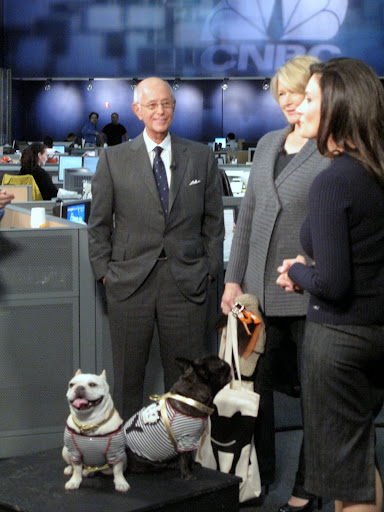 Smile Sharkey - we're on air!  Charles Koppelman - chairman of MSLO and Martha, being interviewed by Michelle Caruso-Cabrera - Power Lunch co-anchor