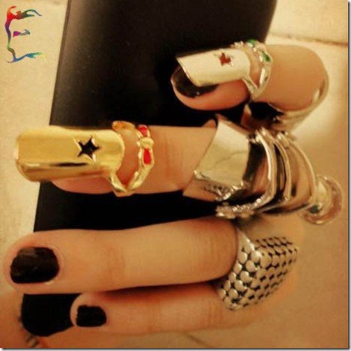 New-Nail-ring-with-Bow-Pentacle-gold-silver-color-4-style-star-shape-nail-ring-cool