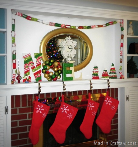 duck tape decorated mantel