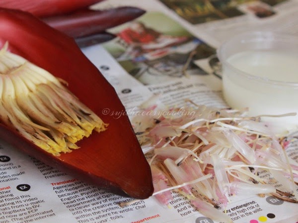 Cleaning bananah flower3