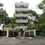 memorial monument at the atomic bomb dome in hiroshima in Hiroshima, Japan 
