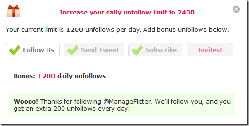 Aumente sua cota de unfollows