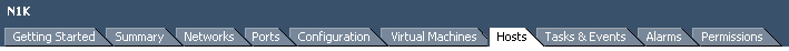 VMware Networking tab bar