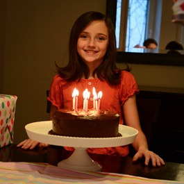 Emily with cake
