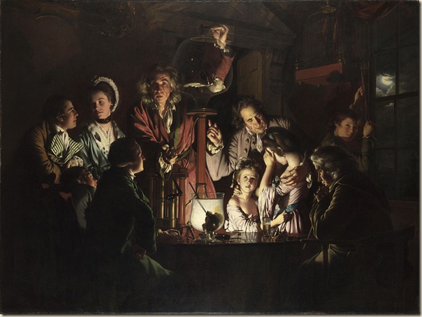 Joseph Wright of Derby, Expérience avec une pompe à air