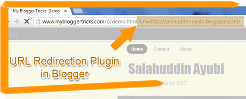 url redirection in blogger