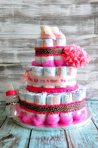 uTry.it: How to make a 3-tier Diaper Cake