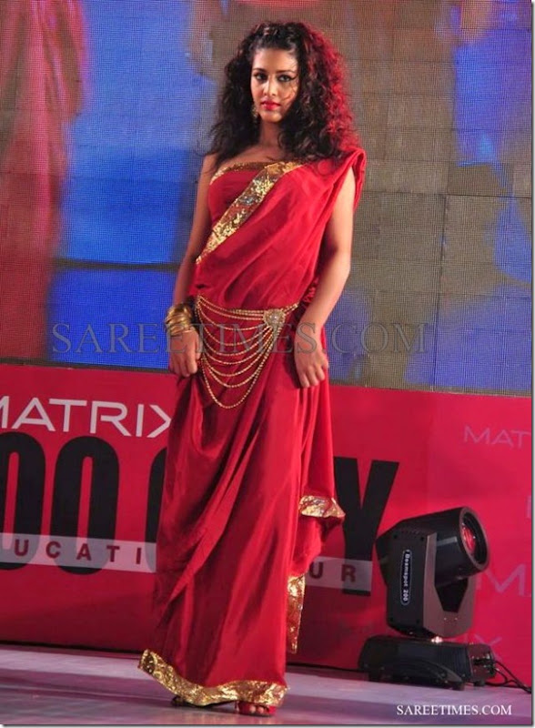 Red_Plain_Saree