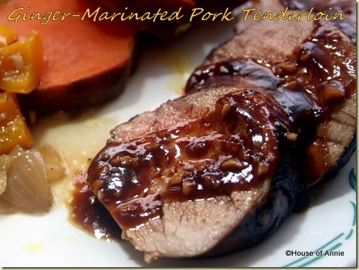 Ginger Marinated Pork Tenderloin with sauce