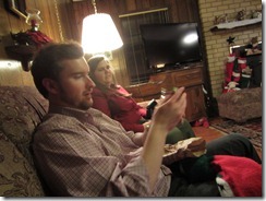 Brian opening gifts 