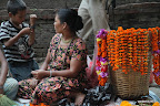 Selling flowers in the streets