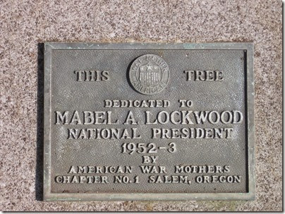 IMG_3250 Mabel A Lockwood Silk Tree Plaque at the State Executive Building in Salem, Oregon on September 4, 2006