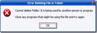 error deleting file or folder error deleting file or folder