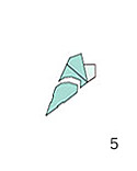 Use scissors to make four angled cuts to remove the top of the cone as shown. With a utility knife, cut a small rectangular sliver on each side of the cone. Attach to branches with hot glue. To decorate favor bags, fold the top of the bag over twice and punch a hole in one folded corner. Push colored brad through flower, then hole in the bag to fasten. Use scissors to make four angled cuts to remove the top of the cone as shown. With a utility knife, cut a small rectangular sliver on each side of the cone. Attach to branches with hot glue. To decorate favor bags, fold the top of the bag over twice and punch a hole in one folded corner. Push colored brad through flower, then hole in the bag to fasten.