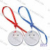 String Tie Button Badges. Size: 2 1/5-inch (mm 58). Specifications: Shell: tin chrome-plated, bottom: ABS with a string, mylar disc, any printed photo or design. Available string colors: red, dark blue, green, yellow, orange, and dark red. Prices: http://www.medalit.com/prices. www.medalit.com - Absi Co