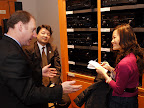 Bob Perry, Vice President, Panasonic Consumer Electronics Company, and Shiro Kitajima, President, Panasonic Consumer Electronics Company, answer questions from the media during Panasonic's 3D event at Best Buy's NYC Union Square location.