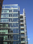 Office building with glass walls Office building with glass walls