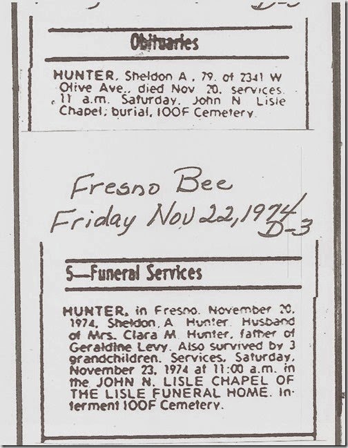 Shell Hunter Obit