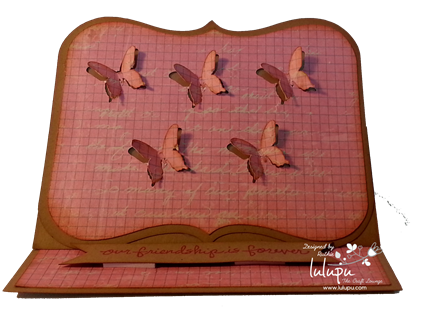 Easel Card - Butterflies flying - Lulupu The Craft Lounge - Ruthie DT - Silhouette Cameo