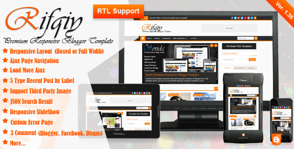 Rifqiy - Responsive Magazine/News Blogger Template - Blogger Blogging
