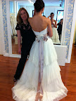 Here, Callie Tein, Modern Trousseau's designer, along with my favorite dress!
