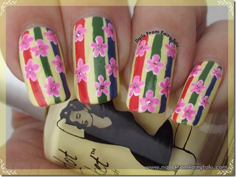 flowers on stripes 3