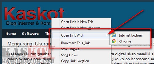 Membuka Link-URL Firefox di Browser Lain seperti Chrome atau IE