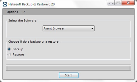Hekasoft Backup & Restore - Cópia de segurança dos perfis dos browsers
