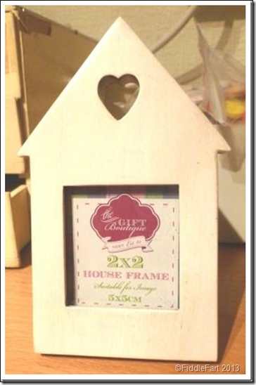 House shaped photo frame