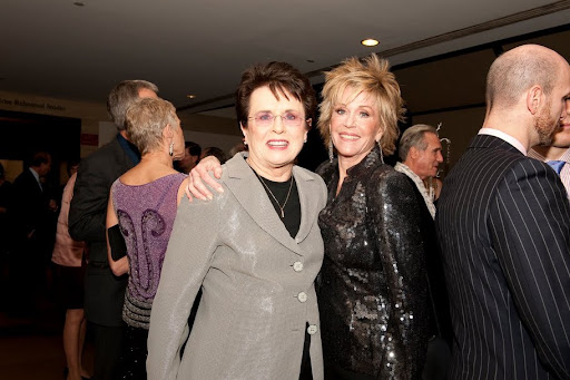 Billie Jean King and Jane Fonda - Photo Credit Nan Melville