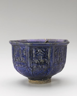 Bowl | Origin:  Iran | Period: 1200-1300 | Details:  Not Available | Type: Ceramic Modeled, glazed, and fired | Size: H: 13.1  W: 20.1  cm | Museum Code: S1987.90 | Photograph and description taken from Freer and the Sackler (Smithsonian) Museums.