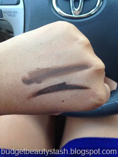 swatch of nyx evebrow gwl in brunette and espresso expresso