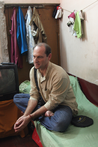 YGB member Steven Woodruff watching the interview.