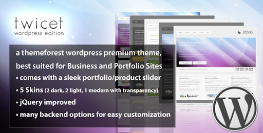 Twicet Business & Portfolio - Wordpress - 5 in 1 - ThemeForest Item for Sale