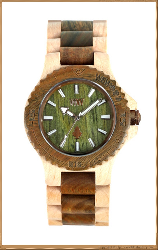 Деревянные часы WeWOOD beigearmyDATE grande Деревянные часы WeWOOD