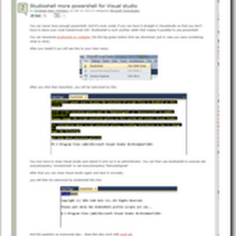 StudioShell = PowerShell++ for Visual Studio
