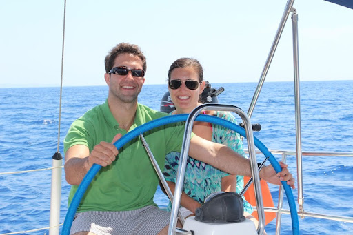Sailing around the southern coast of Rhodes.