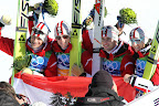 Austrian team celebrating their gold medal