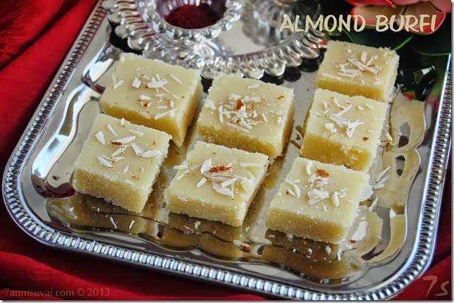 Almond burfi / Almond cake