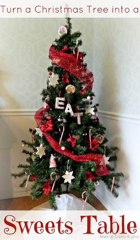 Turn a Christmas Tree into a Sweets Table