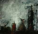 procession grise / huile toile / 50x60 / 1994