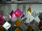 One more shot of the garland, before we hung them on wreath forms.